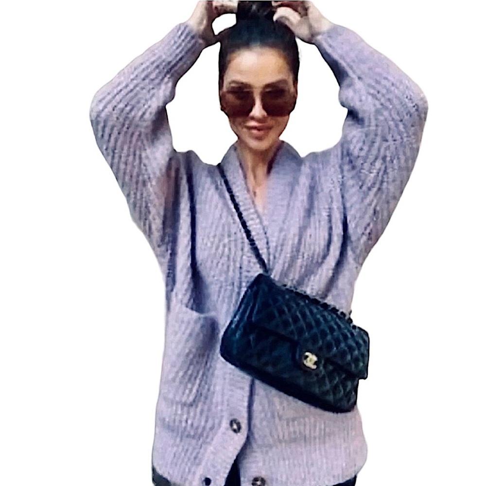 NWT ZARA Blogger Fav. Patch Pocket Knit Jacket - Picture 2 of 12